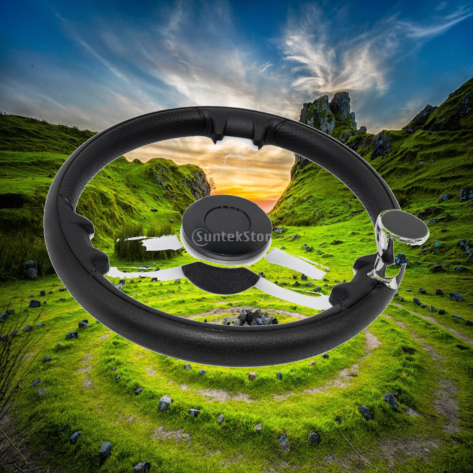Fishing Boat Steering Wheel - Aluminum Alloy Boat Steering Wheel Non