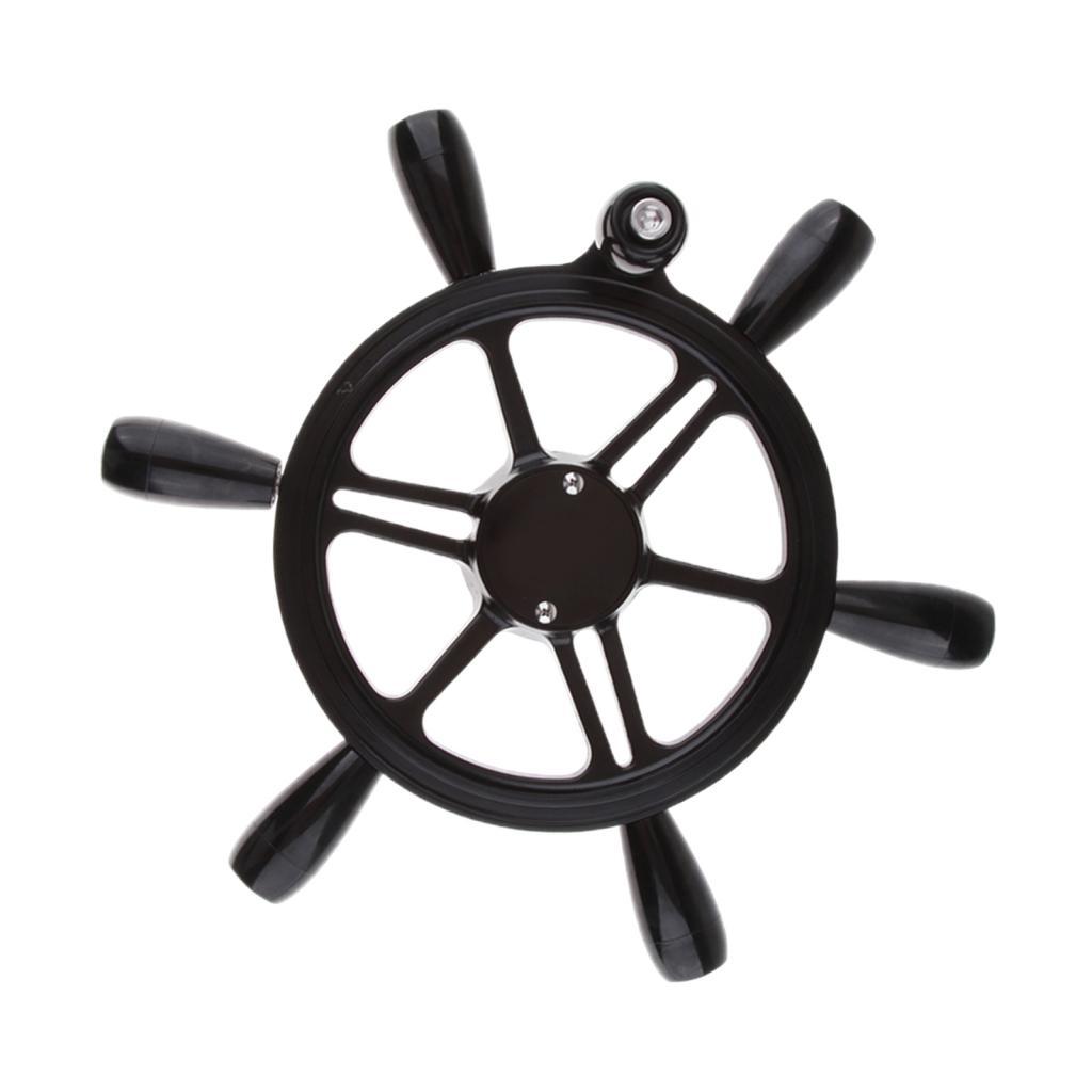 Fishing Boat Steering Wheel - Nautical 380mm Ship Steering Wheel Black