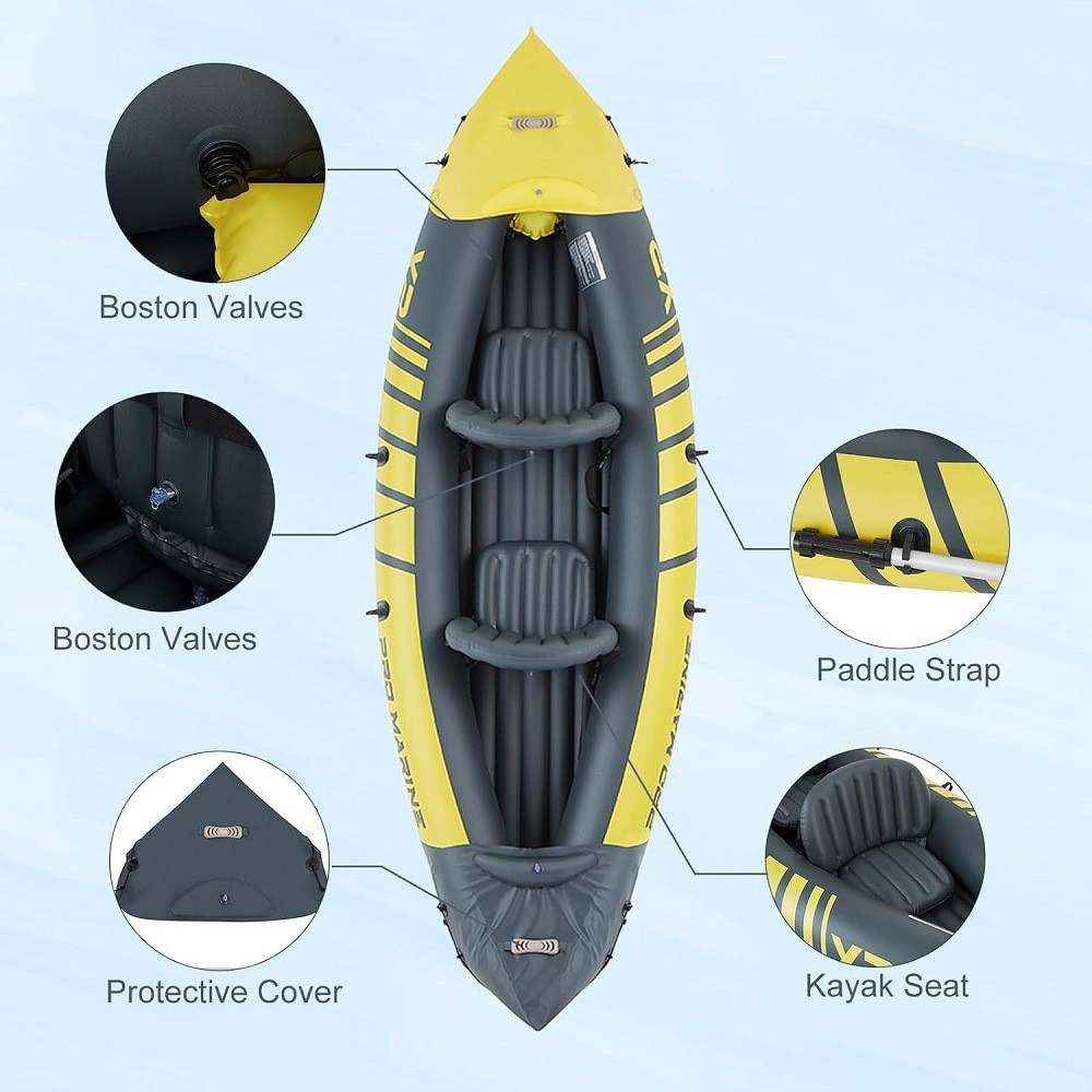 Fishing Boat Oar - Inflatable Double Kayaker Dinghy Rafting Assault