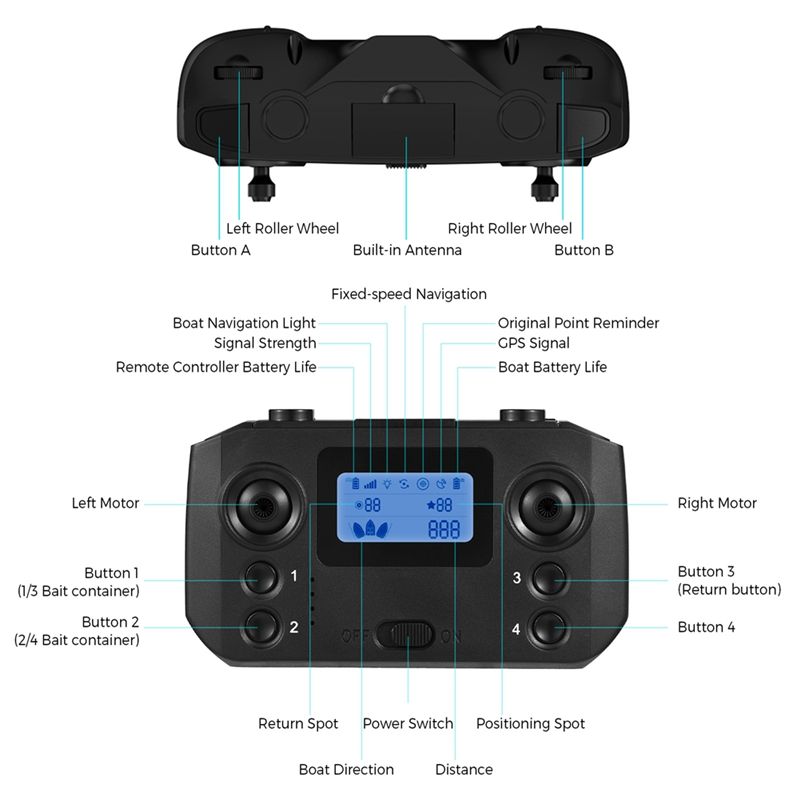 ABKQ-Fishing Bait Boat Remote  – Fishing Boat Gps recenzja i cena