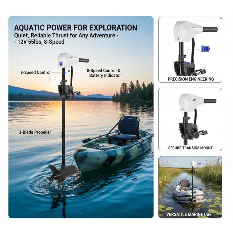 Electric Outboard Motor 30-In  – Fishing Boat Outboard Motor recenzja i cena