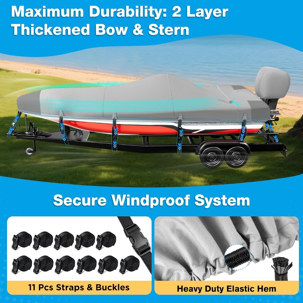 Boat Cover 20-22ft, 1200D Wate – Fishing Boat Trailer recenzja i cena