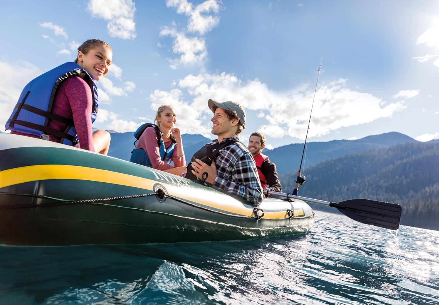 Inflatable Boat Set with Oars, – Fishing Boat Oar recenzja i cena