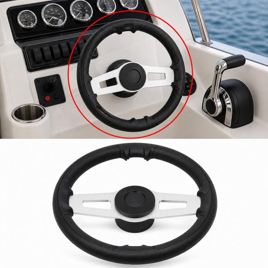 Aluminum Alloy Boat Steering W – Fishing Boat Steering Wheel recenzja i cena