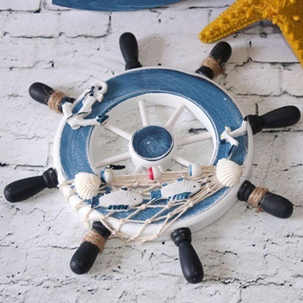 Mediterranean Style Beach Deco – Fishing Boat Steering Wheel recenzja i cena
