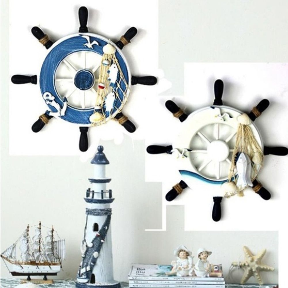 Mediterranean Style Beach Deco – Fishing Boat Steering Wheel recenzja i cena