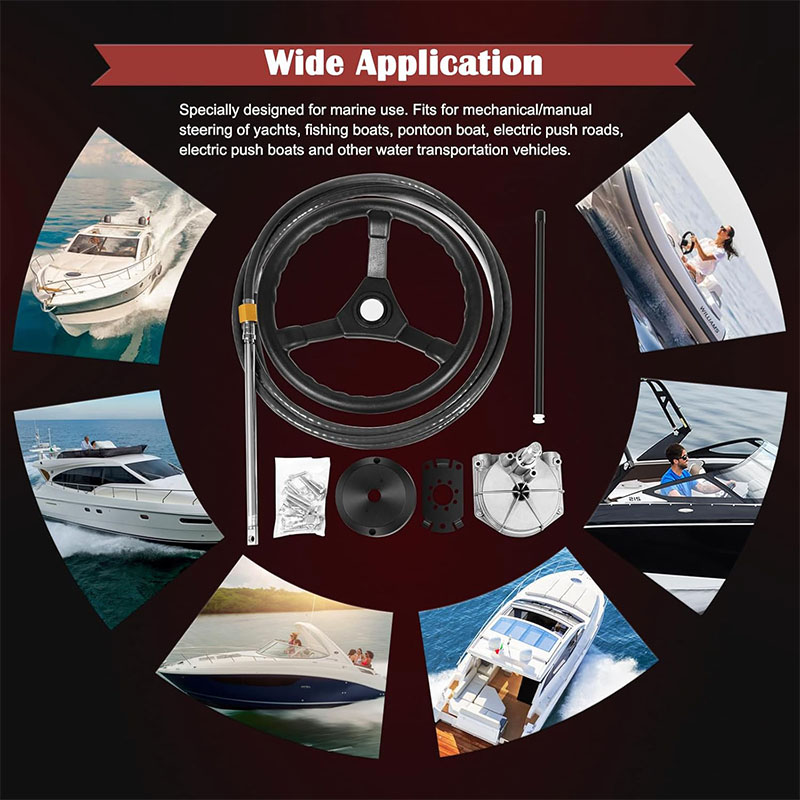 Marine Outboard Rotary Steerin – Fishing Boat Steering Wheel recenzja i cena