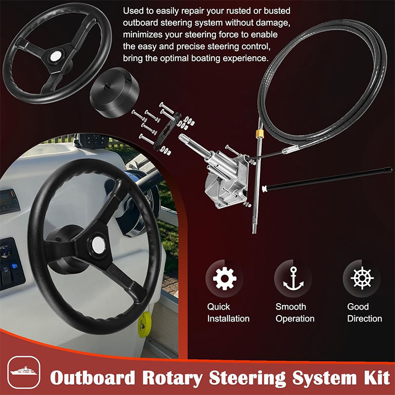 Marine Outboard Rotary Steerin – Fishing Boat Steering Wheel recenzja i cena