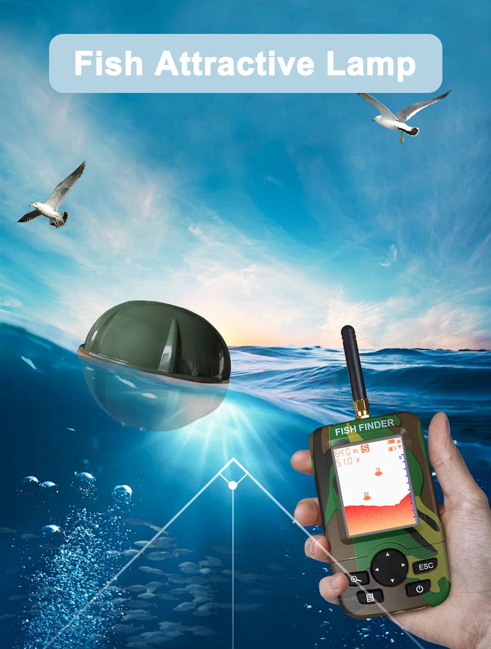 Smart Portable Sonar Fish Find – Fishing Boat Depth Finder recenzja i cena