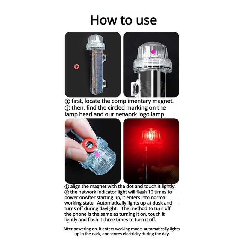 Solar Powered LED Marine Signa – Fishing Boat Navigation Light recenzja i cena