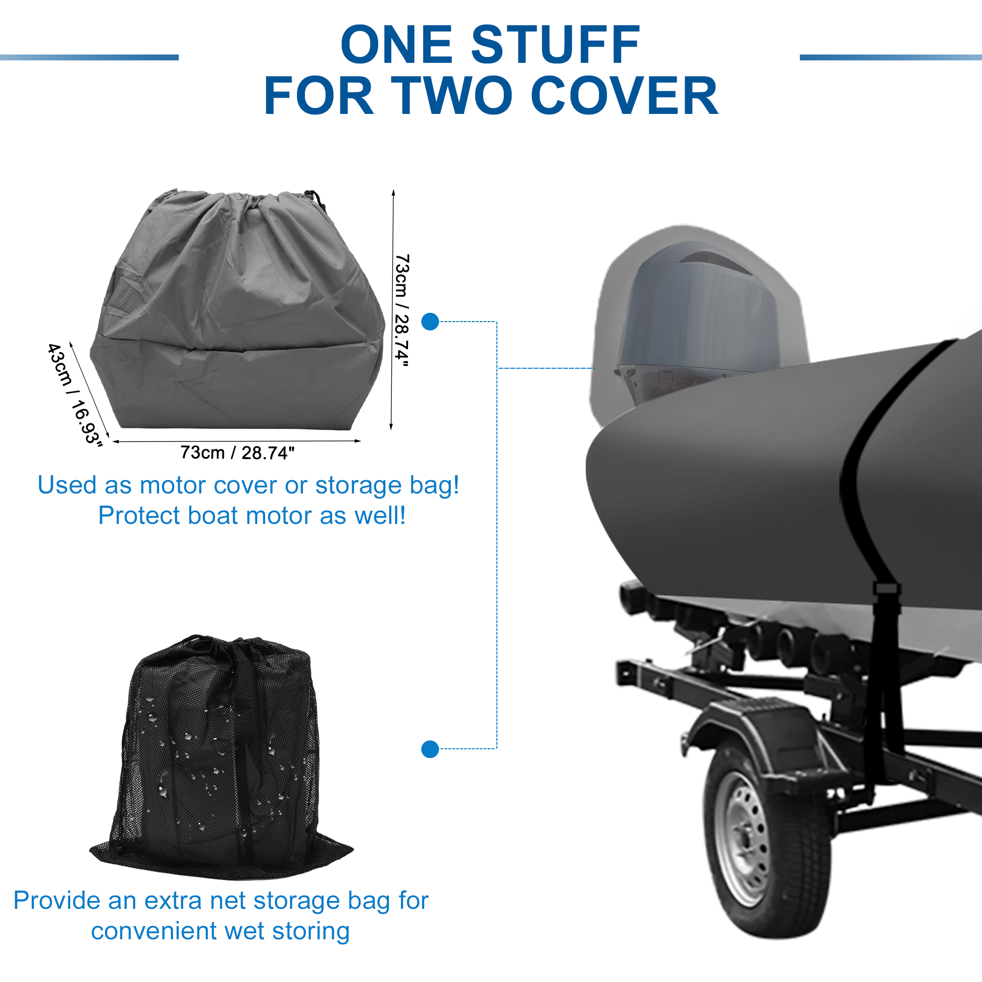 UXCELL Trailerable Boat Cover  – Fishing Boat Trailer recenzja i cena