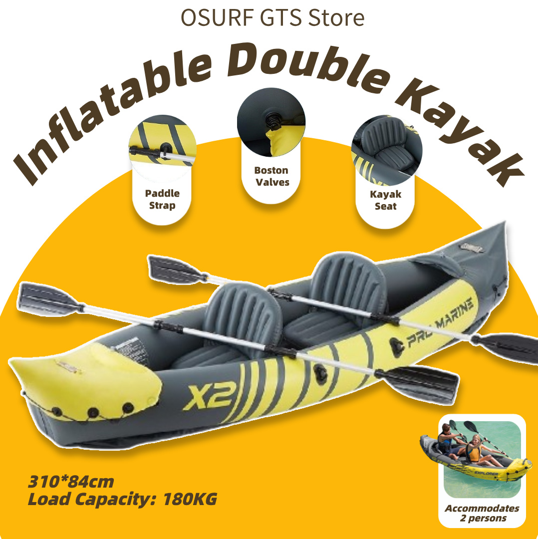 Inflatable Double Kayaker Ding – Fishing Boat Oar recenzja i cena