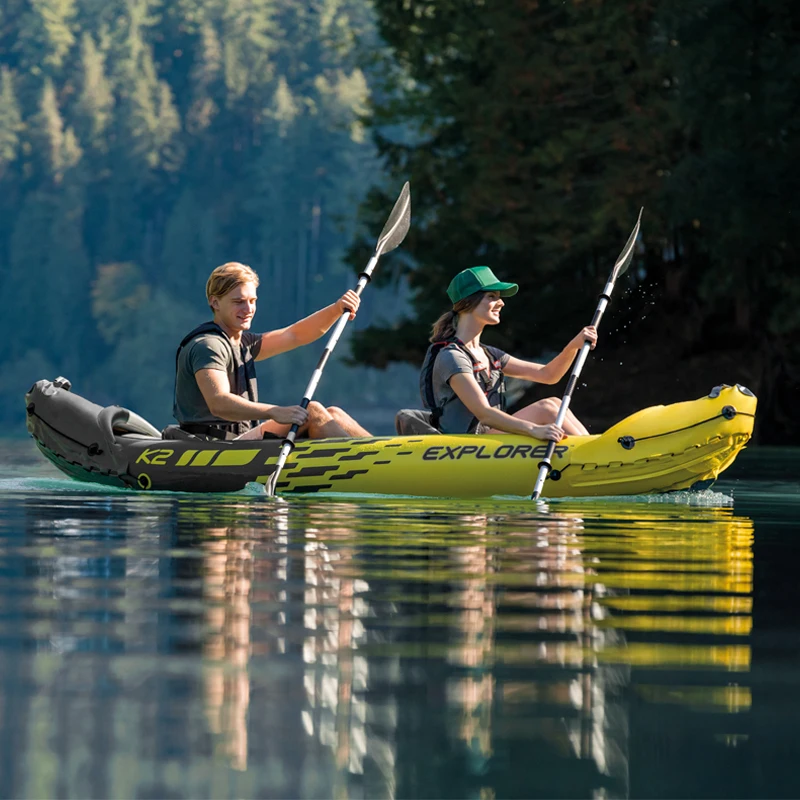 Inflatable Double Kayaker Ding – Fishing Boat Oar recenzja i cena